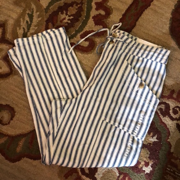 AMERICAN EAGLE OUTFITTERS Size 14 High Rise Taper Pant Classic Nautical $69 NEW - Picture 3 of 14